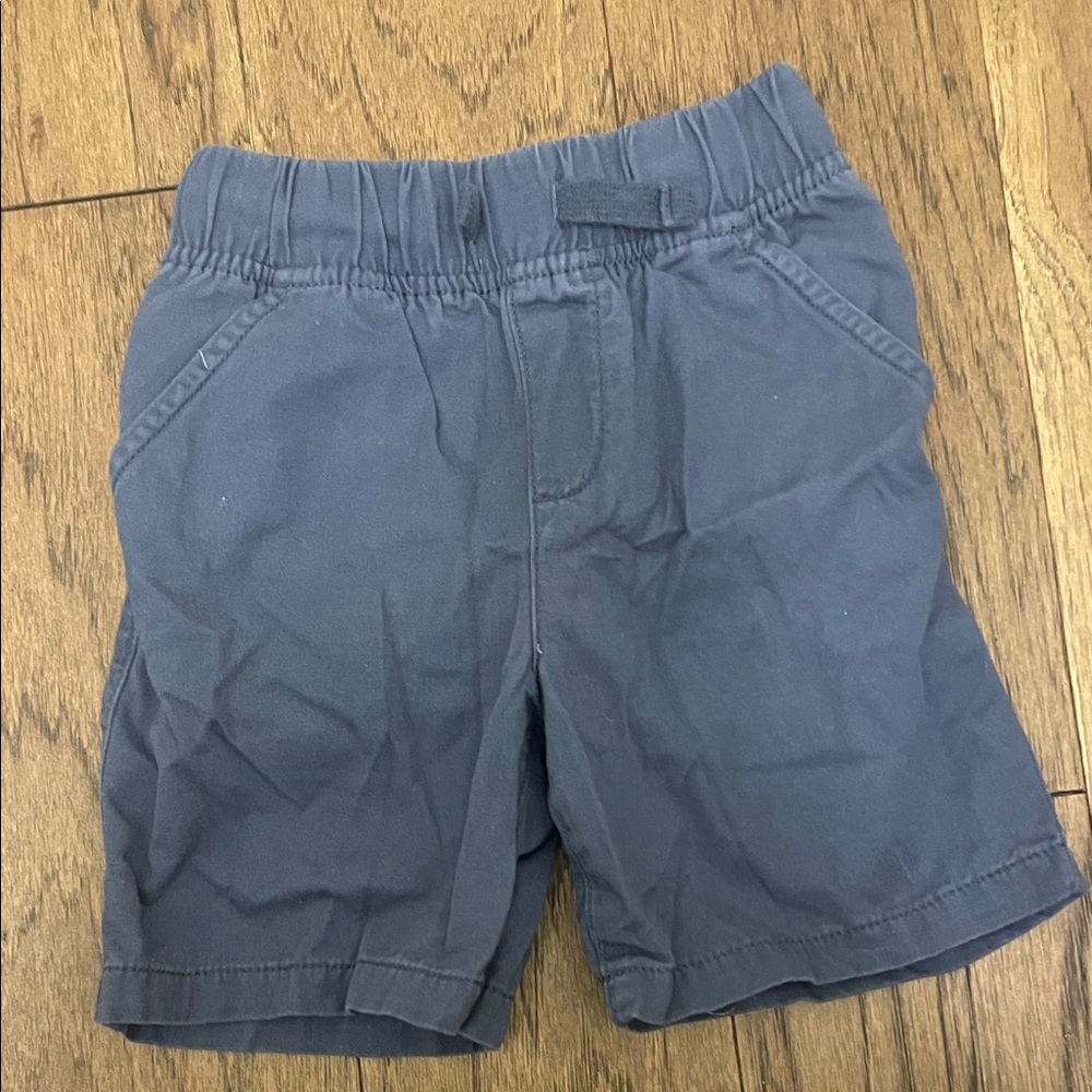 Stylish Kids Elastic Waist Shorts in Charcoal Gray